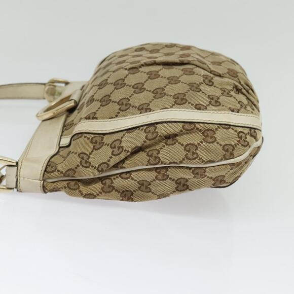 GUCCI GG Canvas Abbey Shoulder Bag Beige Gold - Picture 4 of 16